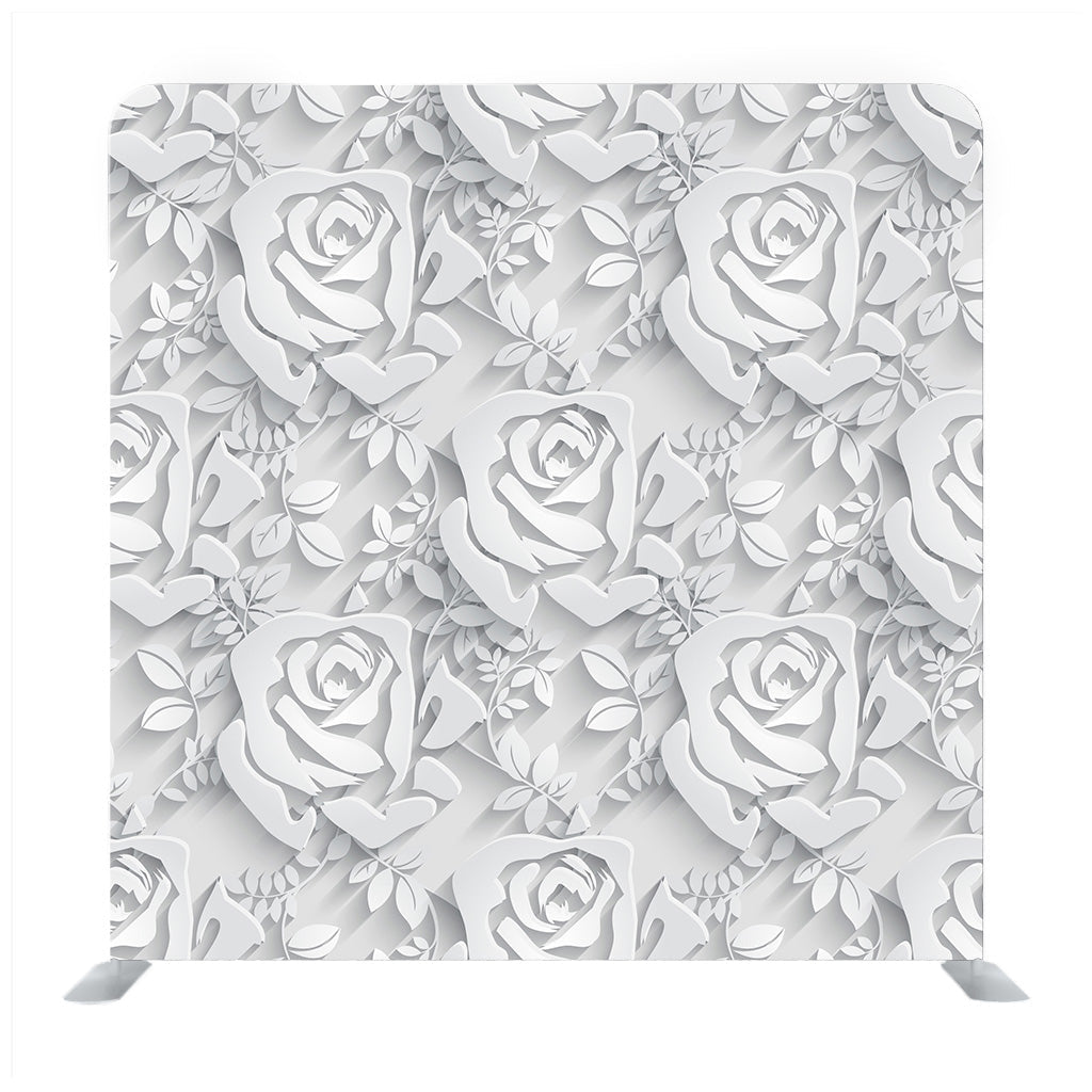 Monochrome Seamless Pattern With Rose Backdrop - Backdropsource