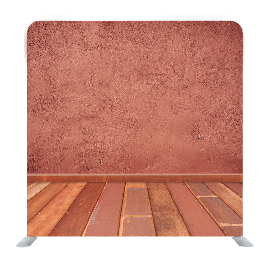 Old Concrete Wall  with wood Floor Media Wall - Backdropsource