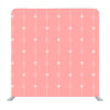 Pattern of hearts hand-drawn style polka dot red coral on a light pale coral Backdrop - Backdropsource
