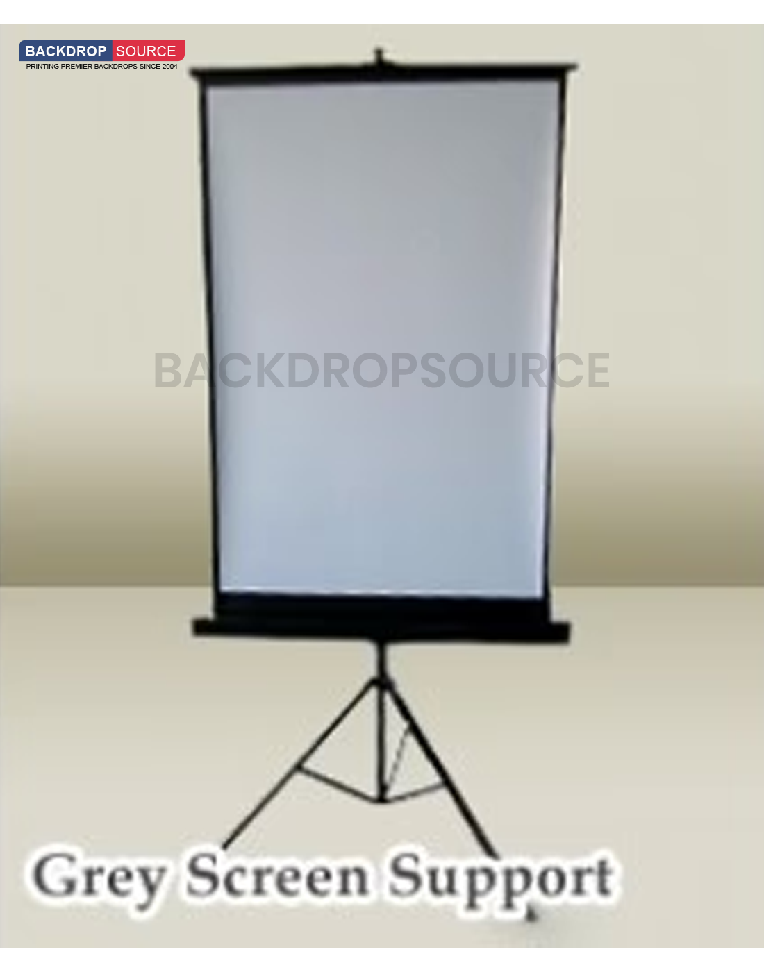 Fondo gris para pasaporte de fotografía con soporte