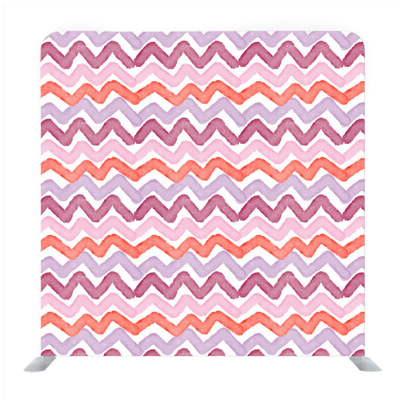 Pink and white watercolor background in chevron pattern Media wall - Backdropsource