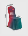 Funda plisada para silla de banquete