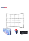 Pared multimedia curva emergente con velcro
