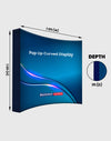 Pared multimedia curva emergente con velcro