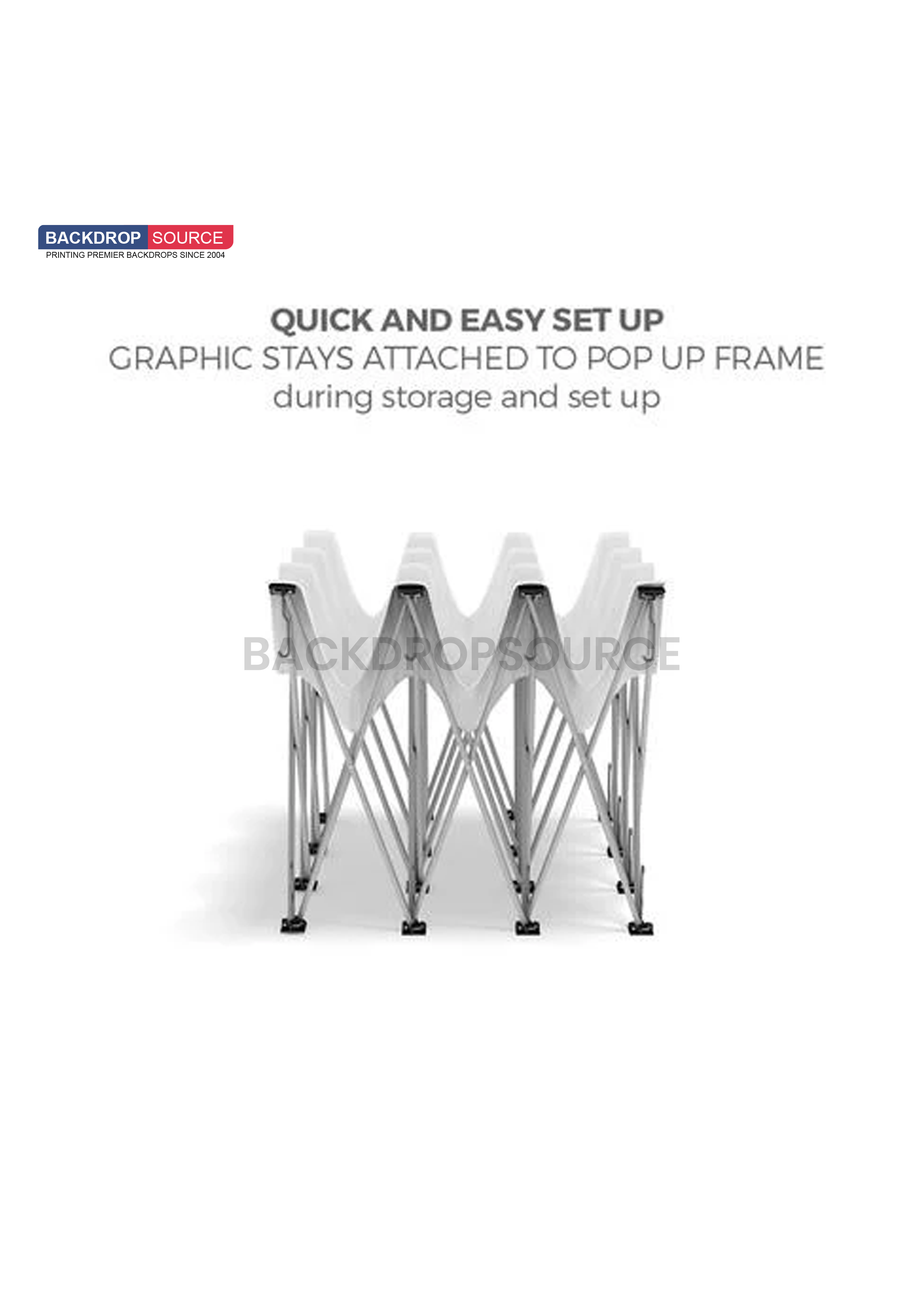 Portable Straight Fabric Pop-Up Wall