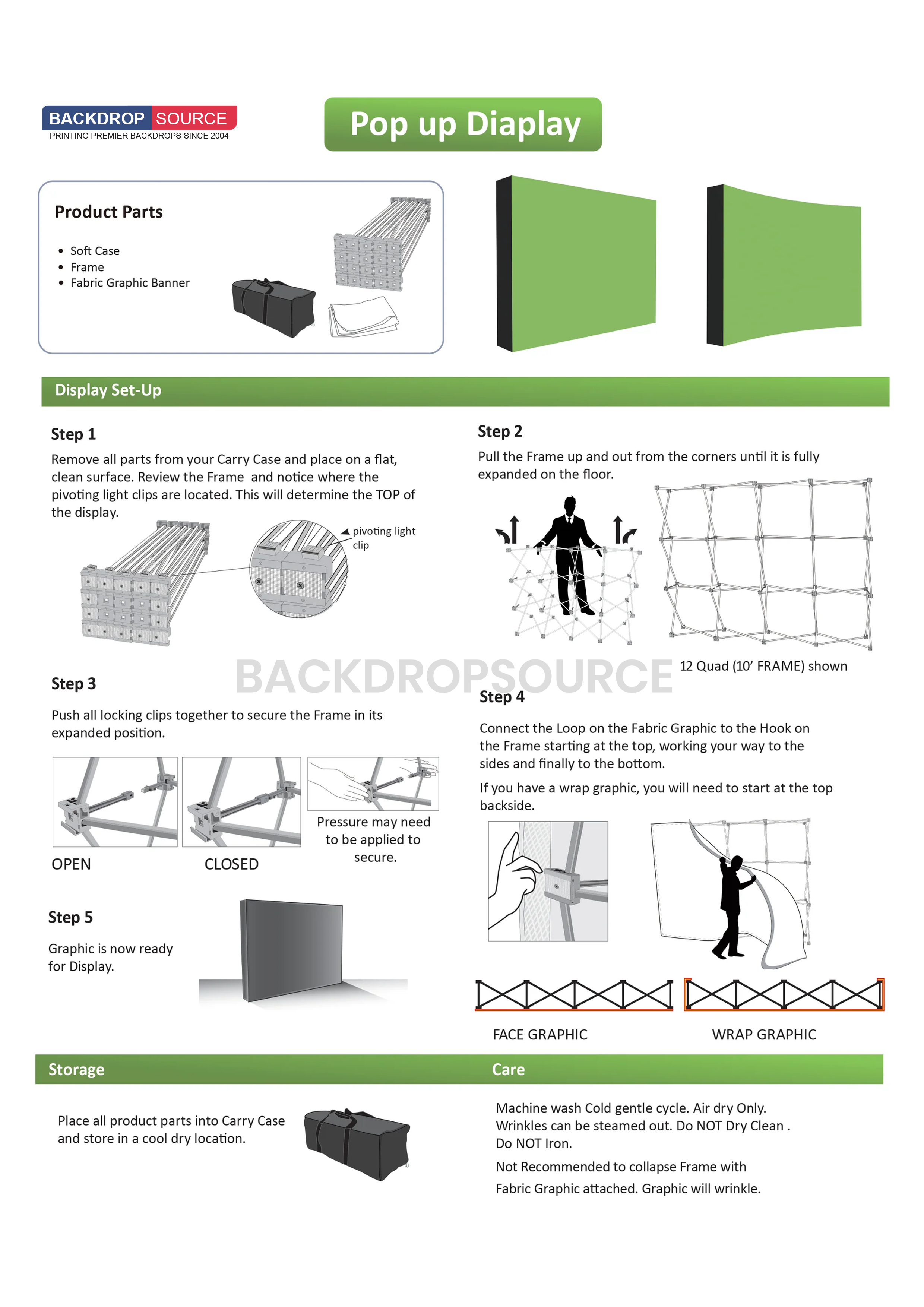Expositor de pared portátil de tela con velcro, desplegable y recto