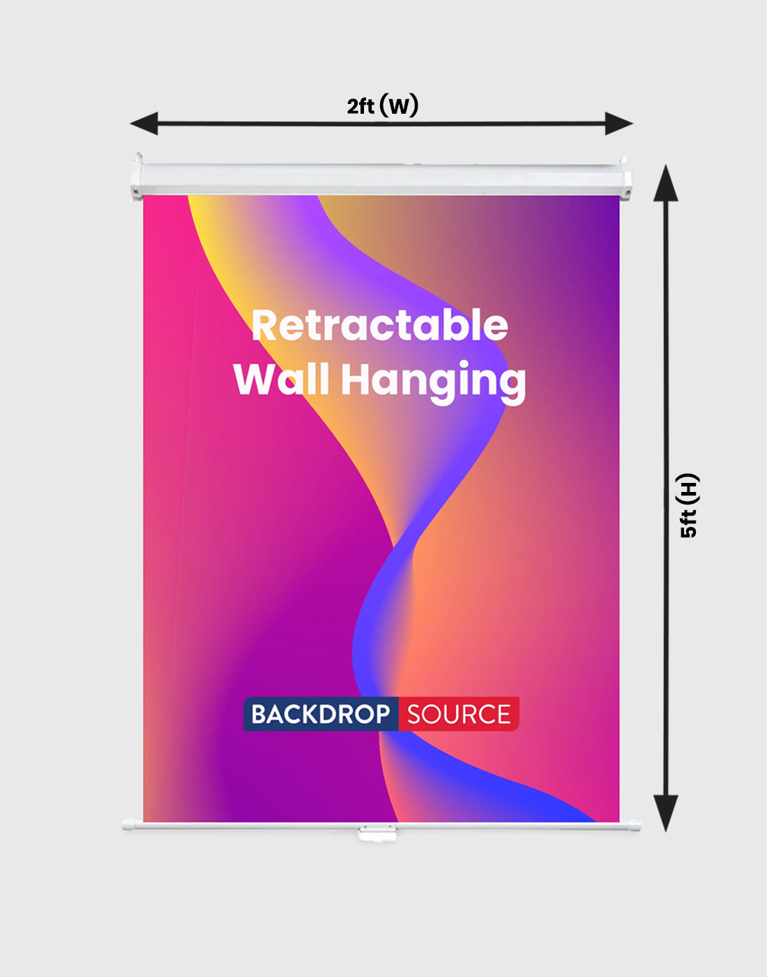Fondo de pared retráctil con abrazaderas (opciones personalizadas)