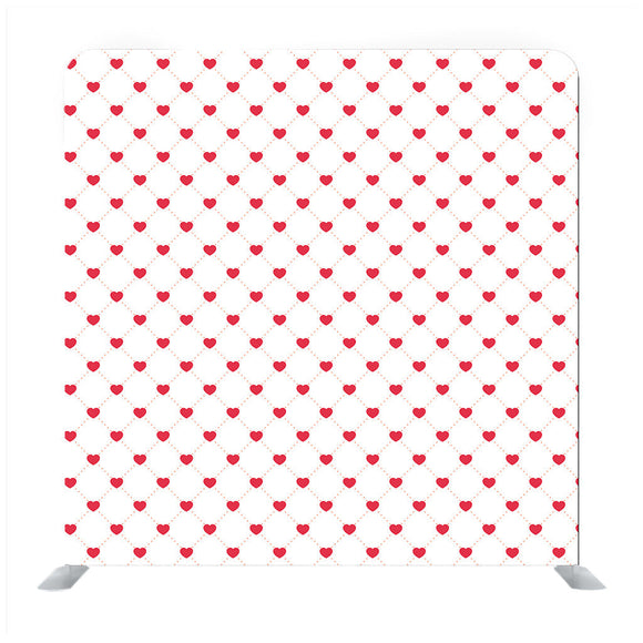 Red Heart Pattern With White Background Media wall - Backdropsource