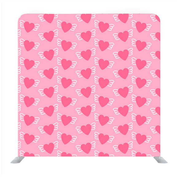 Red  heart with pink Media wall - Backdropsource