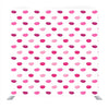 Red pink lips pattern in cartoon media wall - Backdropsource