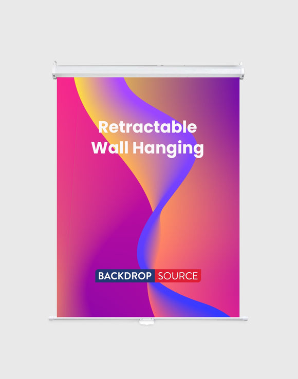 Fondo de pared retráctil con abrazaderas (opciones personalizadas)