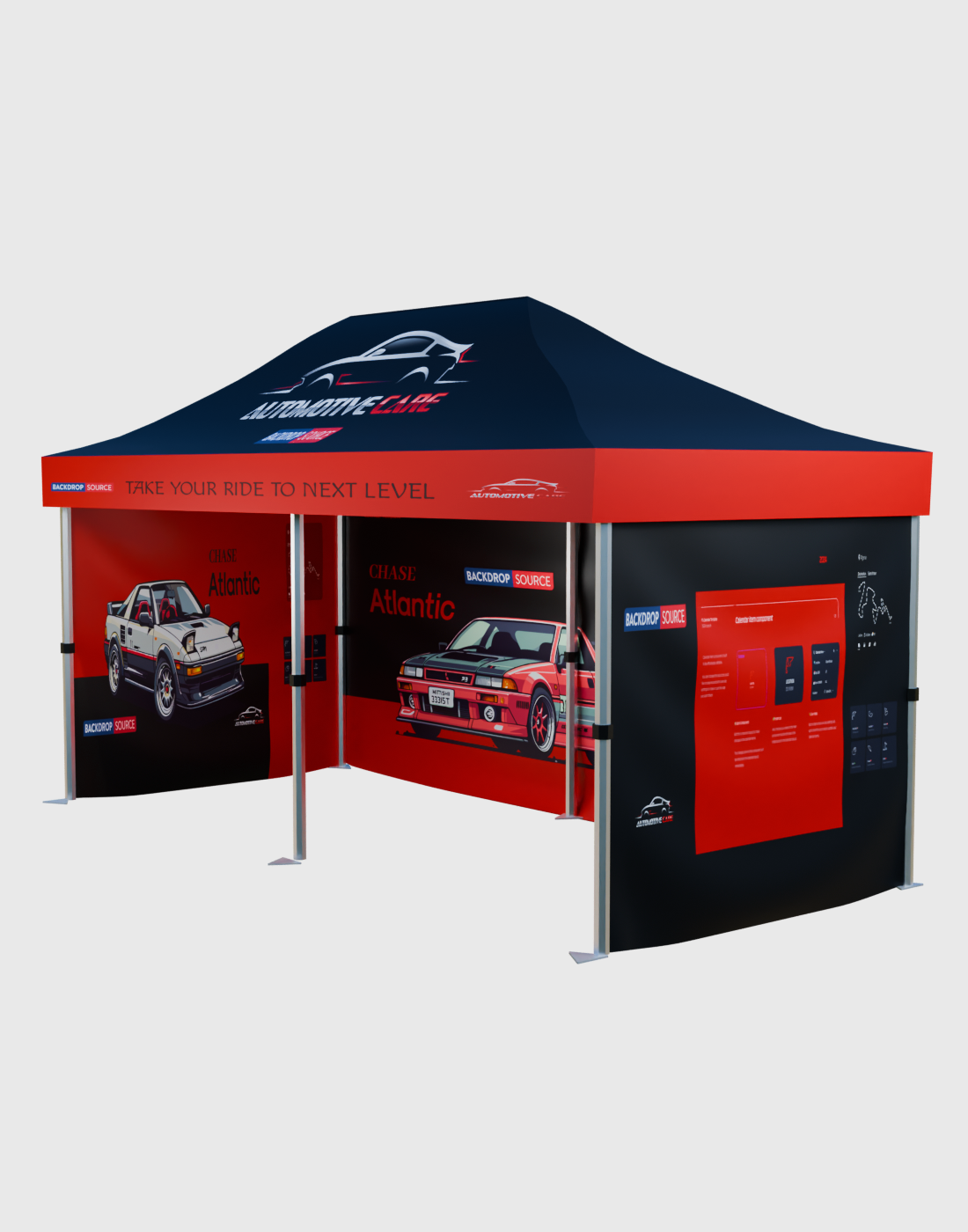 Carpa con dosel personalizada de alta resistencia (20 pies x 10 pies)