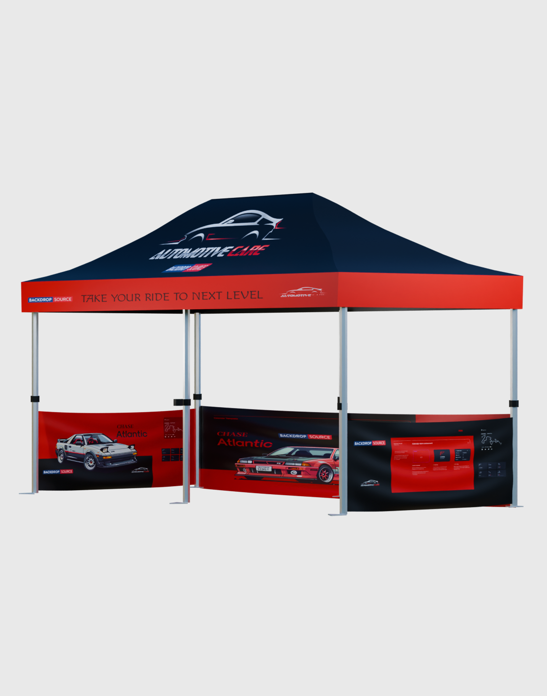 Carpa con dosel personalizada de alta resistencia (20 pies x 10 pies)
