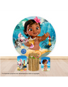 Pre Designed Round Backdrop Kits with Counter for Birthday Parties & Event