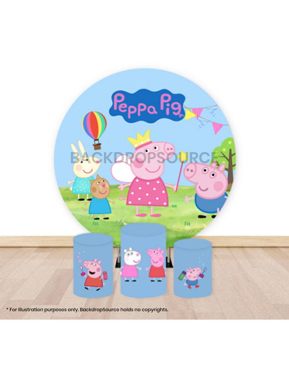 Pre Designed Round Backdrop Kits with Counter for Birthday Parties & Event