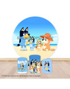 Pre Designed Round Backdrop Kits with Counter for Birthday Parties & Event