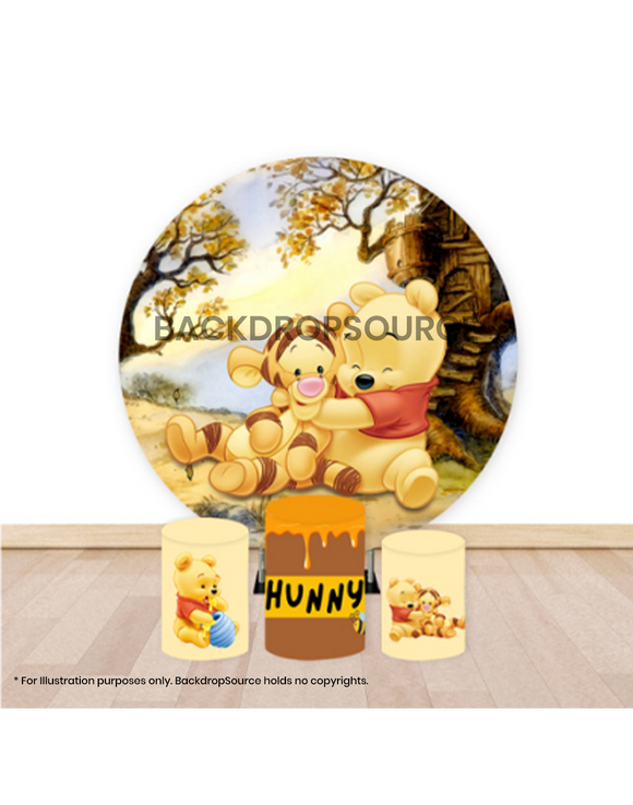Pre Designed Round Backdrop Kits with Counter for Birthday Parties & Event