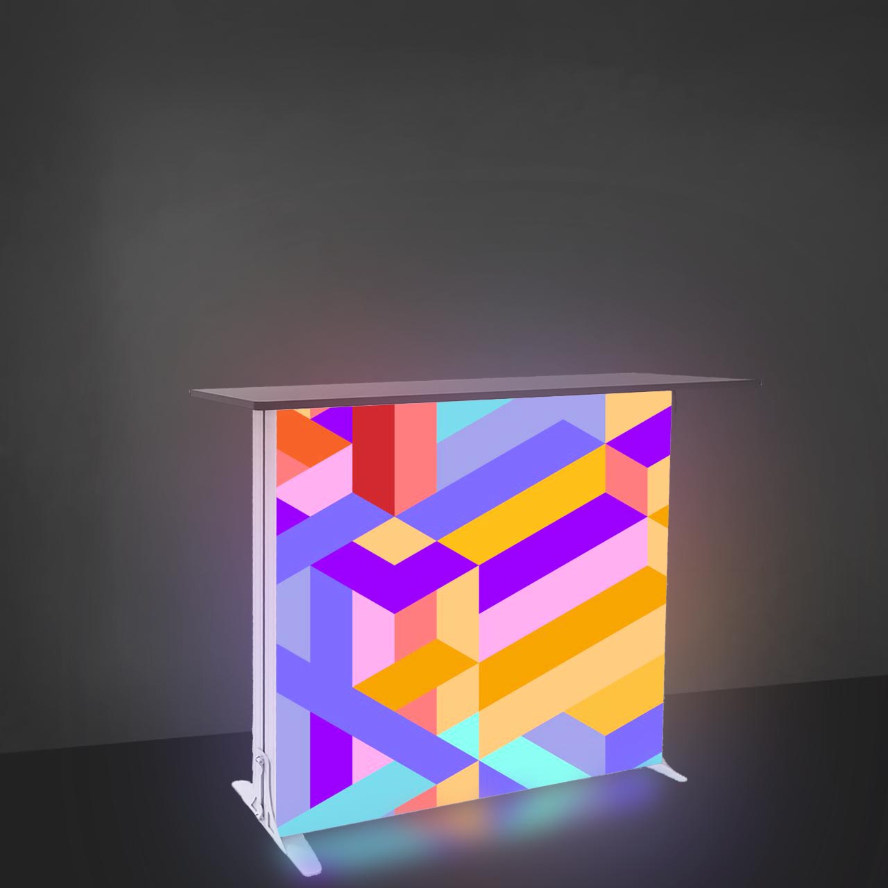 Mostrador de exhibición con caja de luz SEG - 3,3 pies de alto
