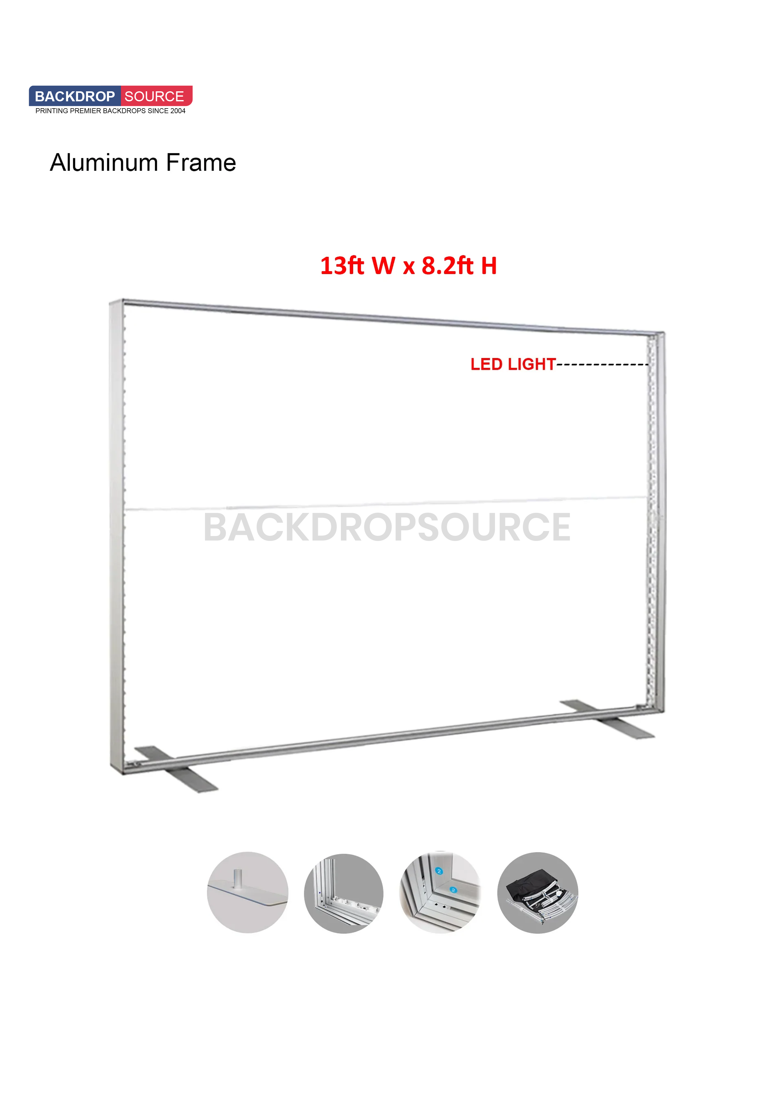 SEG Frameless  Fabric LED Light Box Display- 13ft W x 8.2ft H