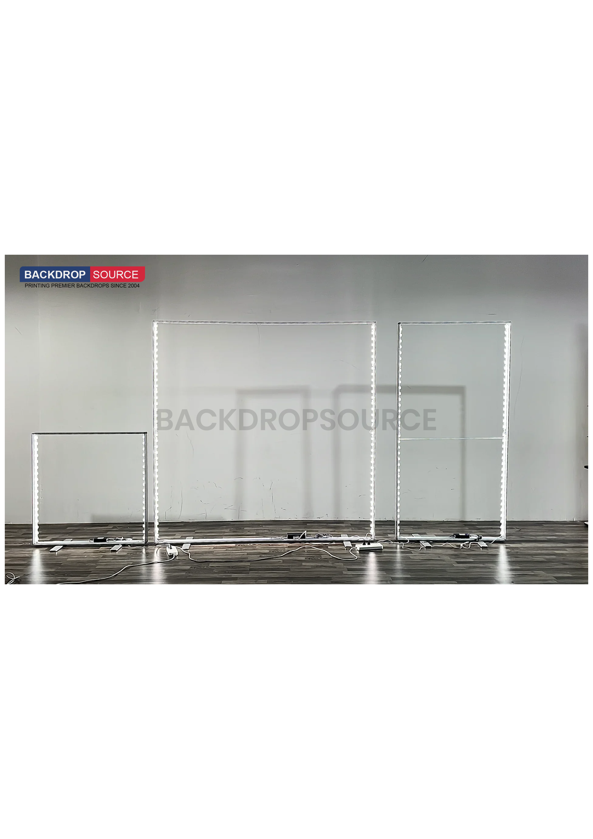 Exhibición de caja de luz LED de tela sin marco SEG - 20 pies de ancho