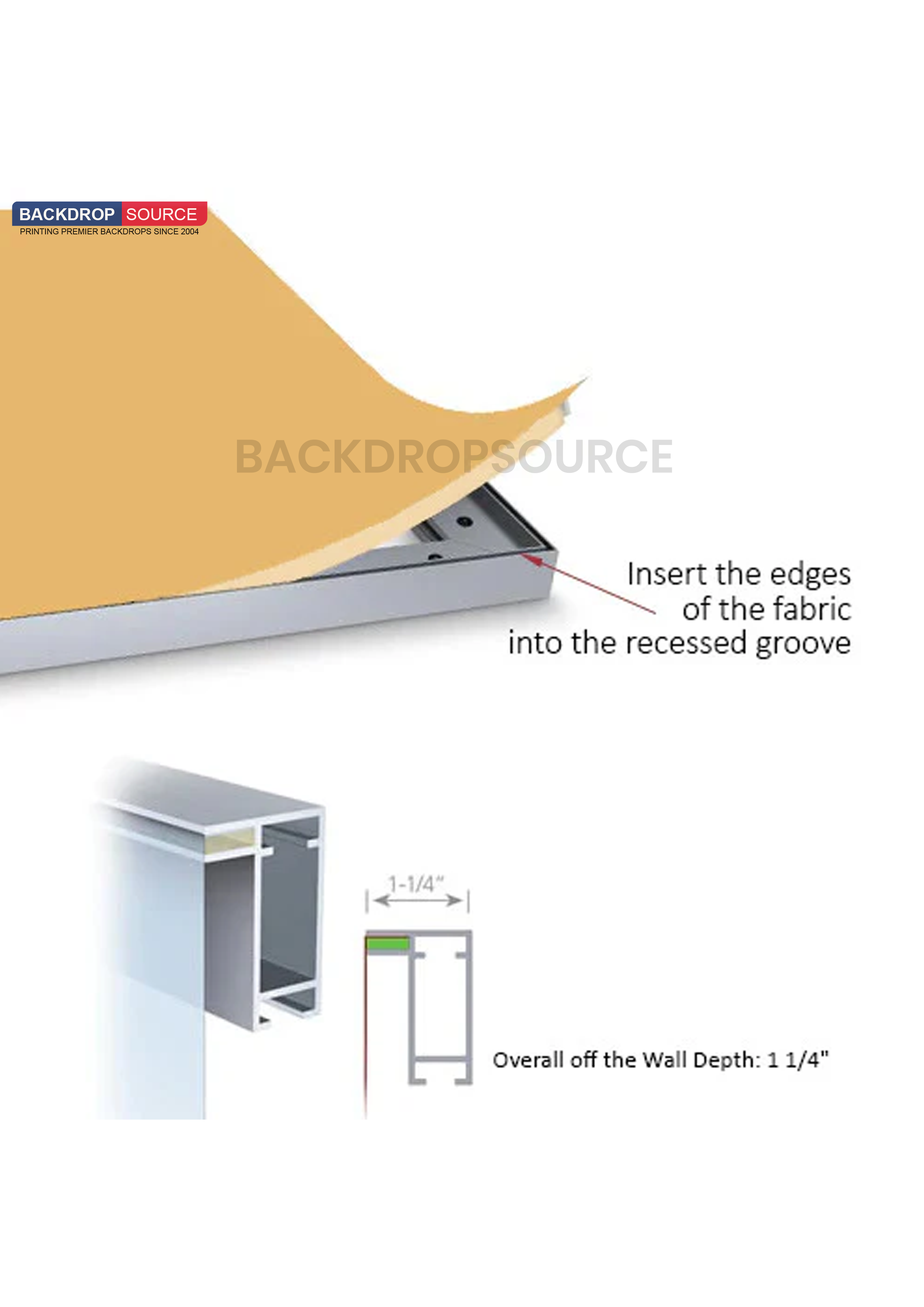 Backlit SEG Fabric Display Frame - 3.15inch Depth Aluminum Profile