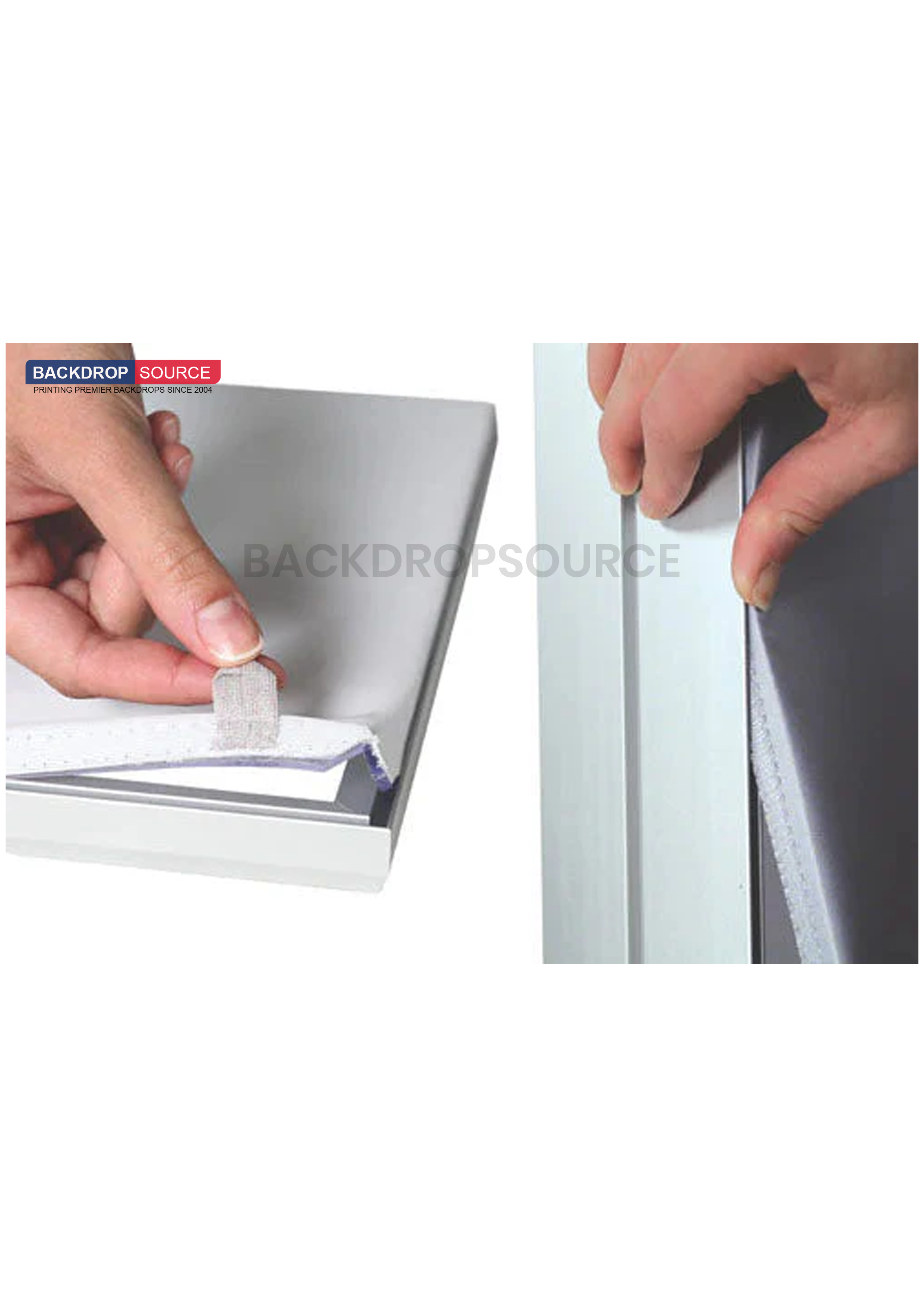 Exhibición de caja de luz LED de tela sin marco SEG