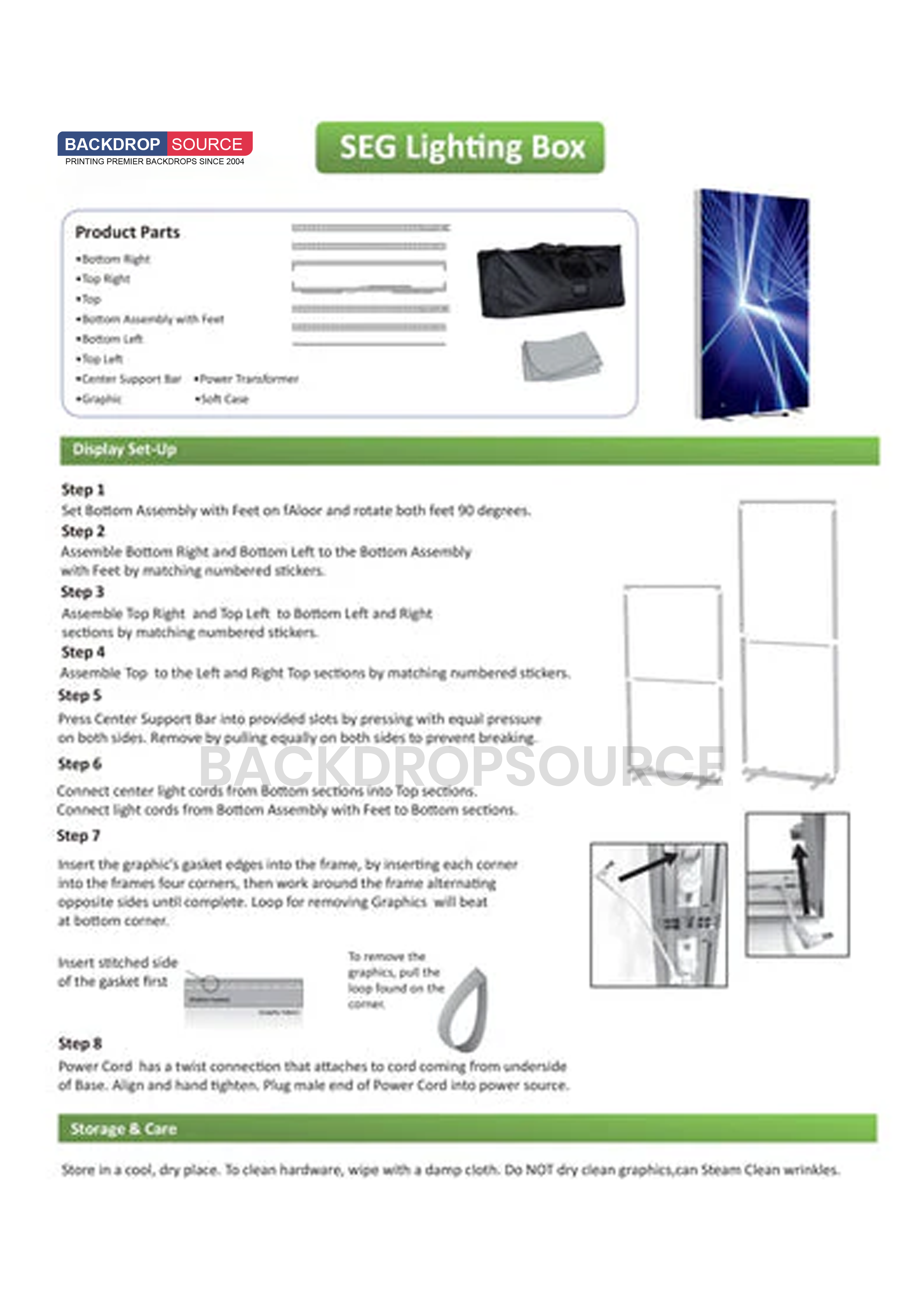 Backlit SEG Fabric Display Frame - 3.15inch Depth Aluminum Profile