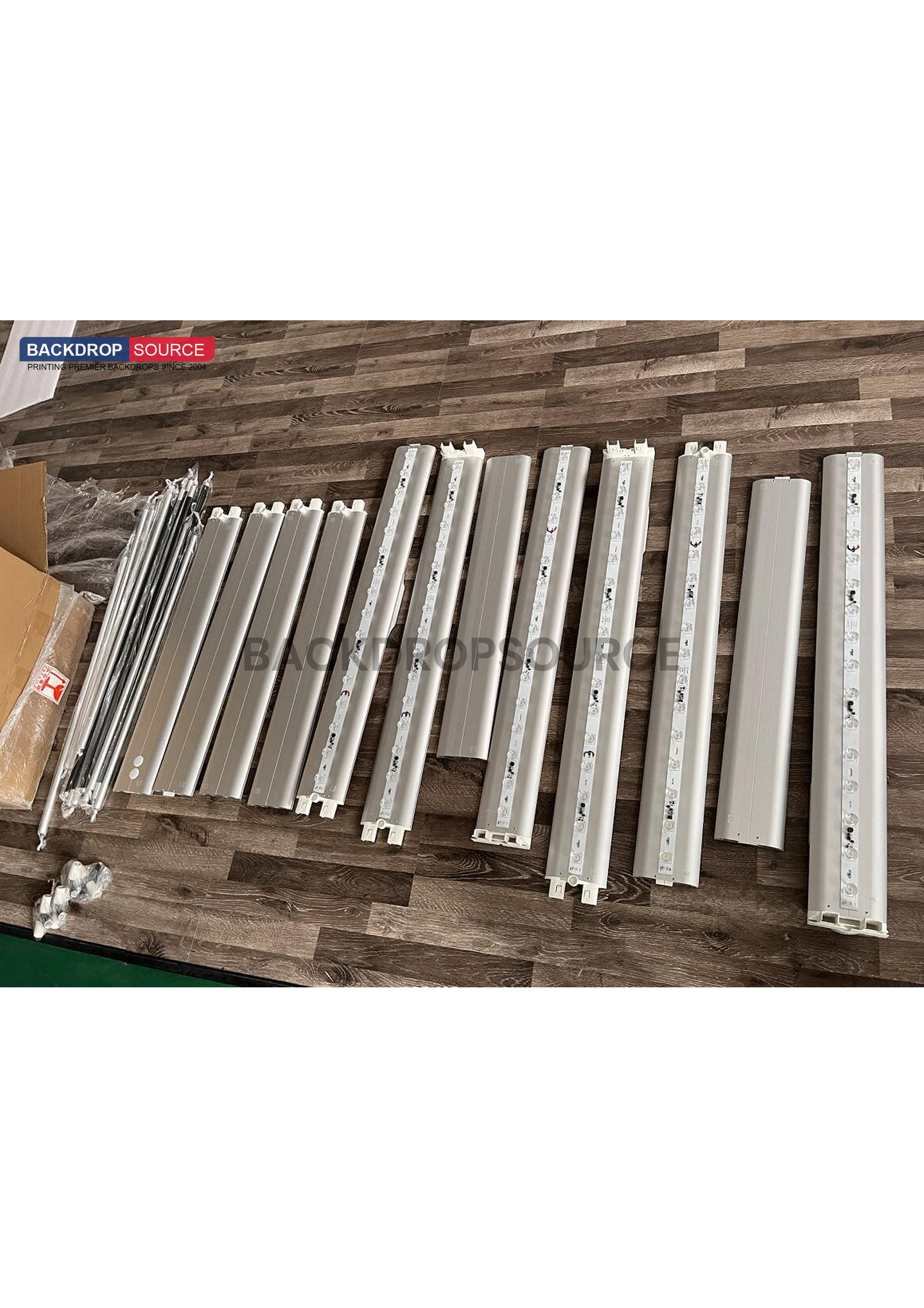 Exhibidor de caja de luz LED de tela sin marco SEG - 2,4 m de ancho x 2,4 m de alto