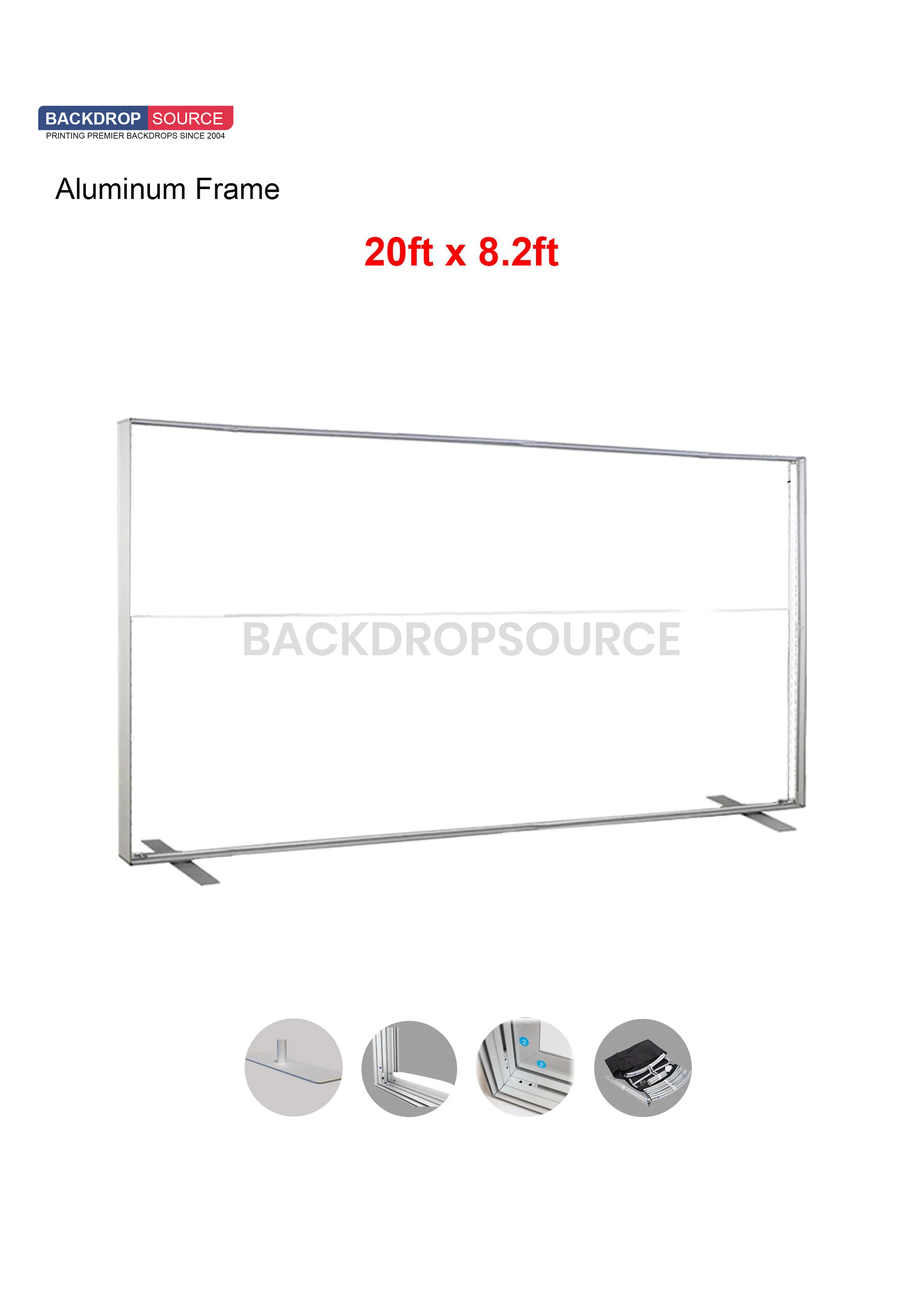 Pared multimedia de tela SEG - 20 pies