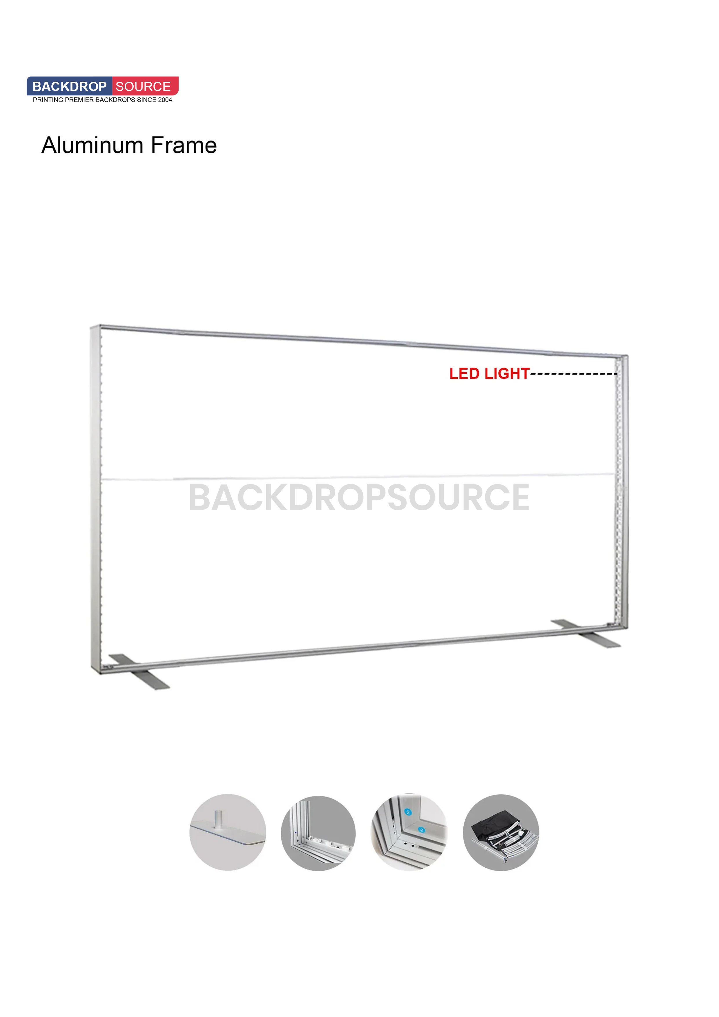 Pared multimedia de tela SEG - 20 pies