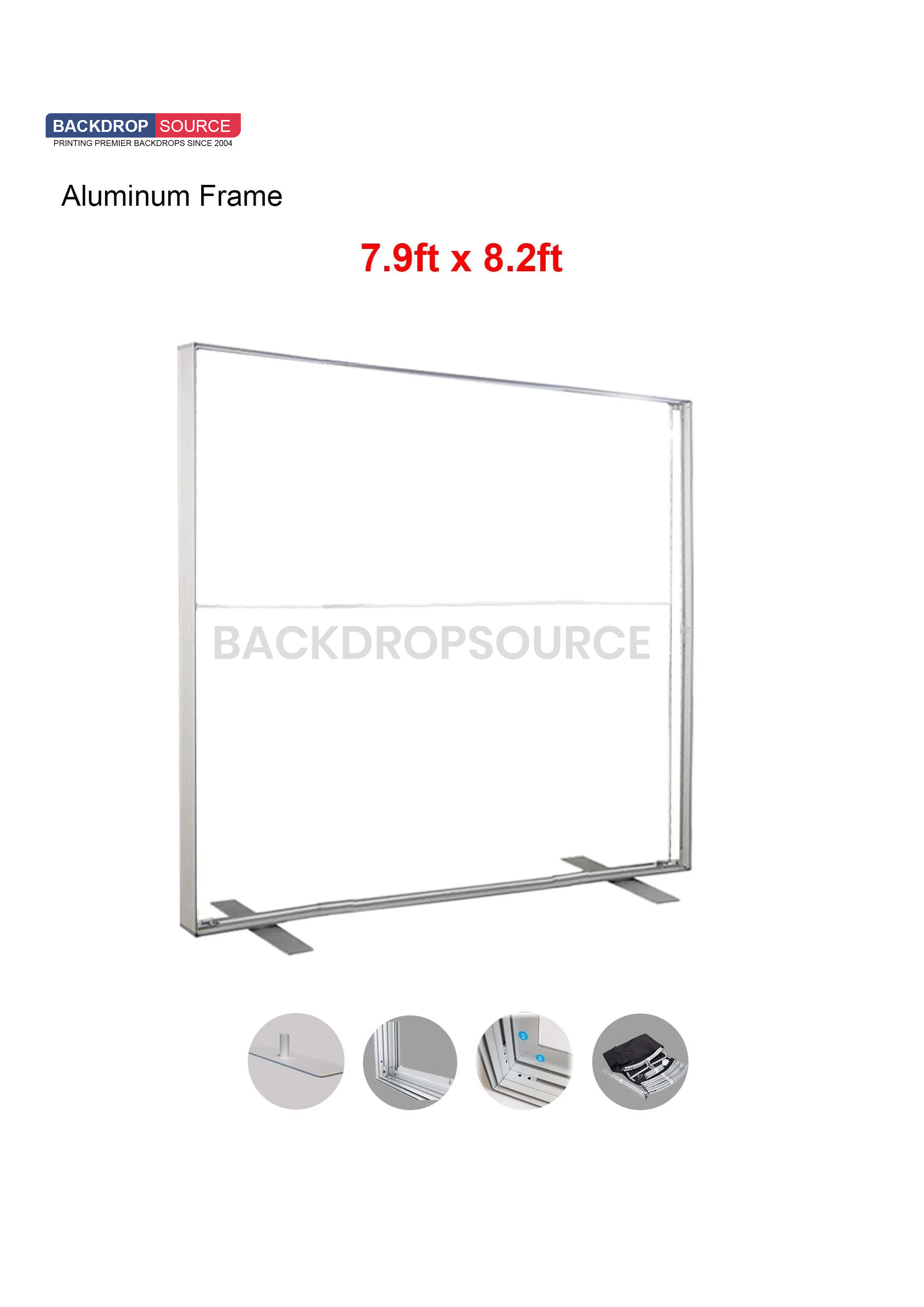 Pared multimedia de tela SEG - 2,4 m x 2,4 m