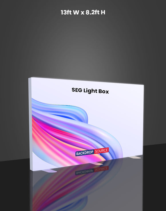 Caja de luz LED de tela sin marco SEG - 4 m de ancho x 2,5 m de alto