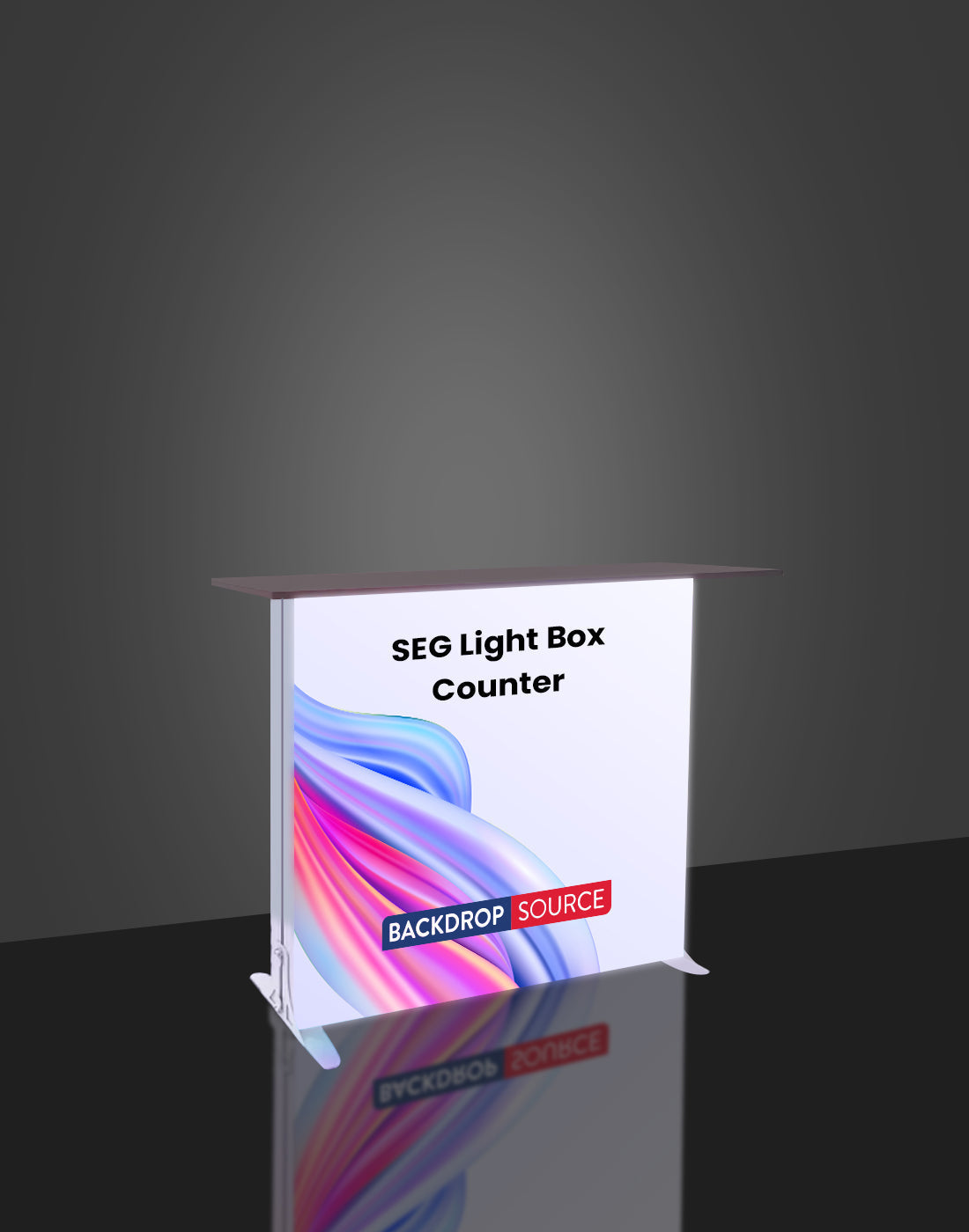 Mostrador de exhibición con caja de luz SEG - 3,3 pies de alto