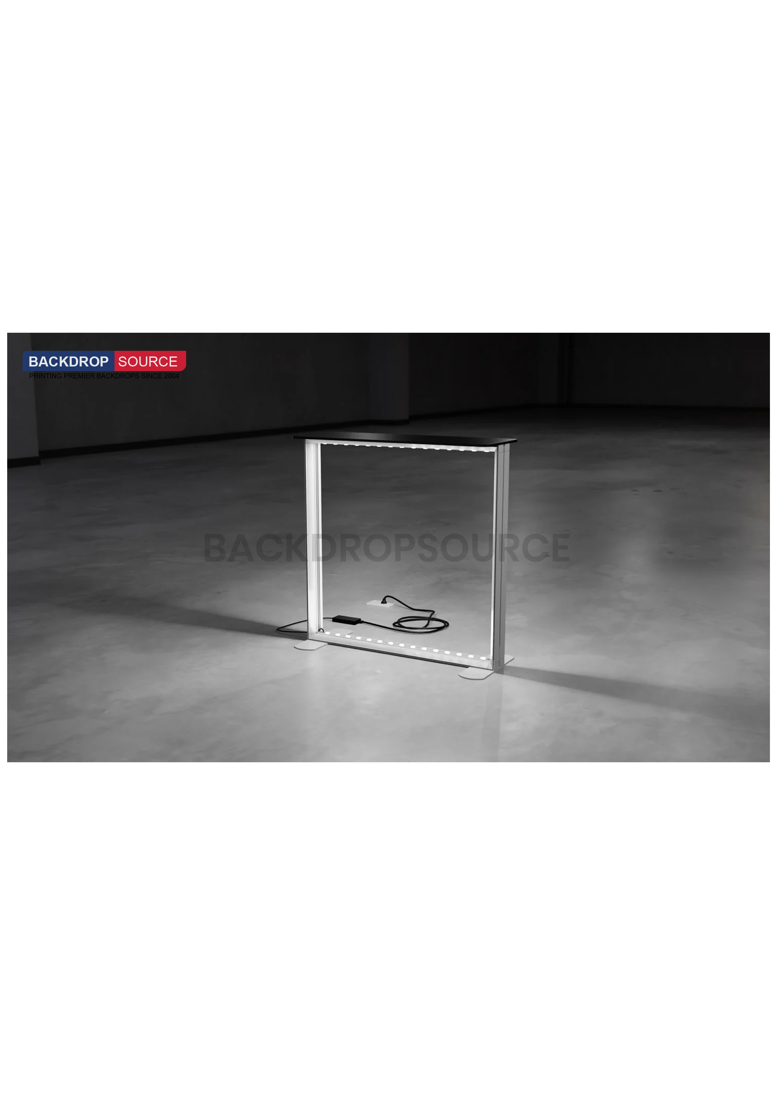 Mostrador de exhibición con caja de luz SEG - 3,3 pies de alto