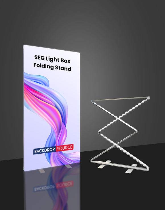 Expositor plegable con caja de luz SEG