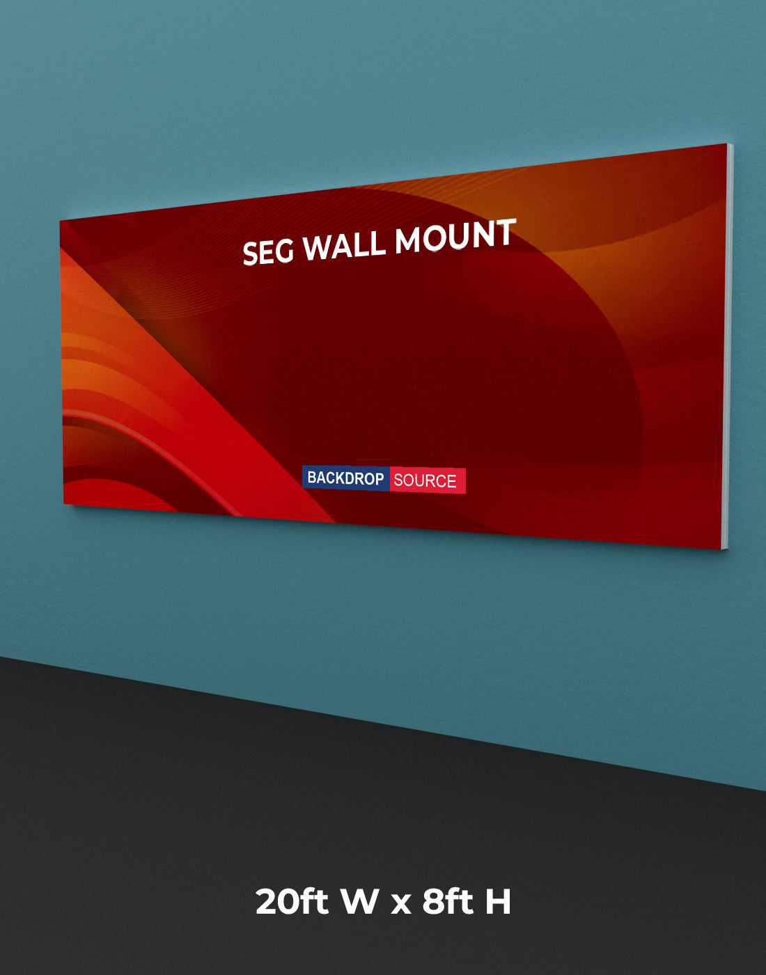Expositor de tela SEG montado en la pared