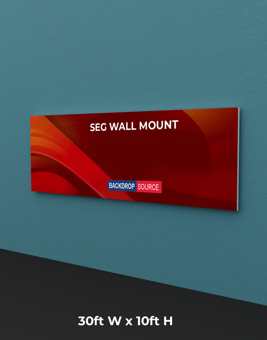 Expositor de tela SEG montado en la pared