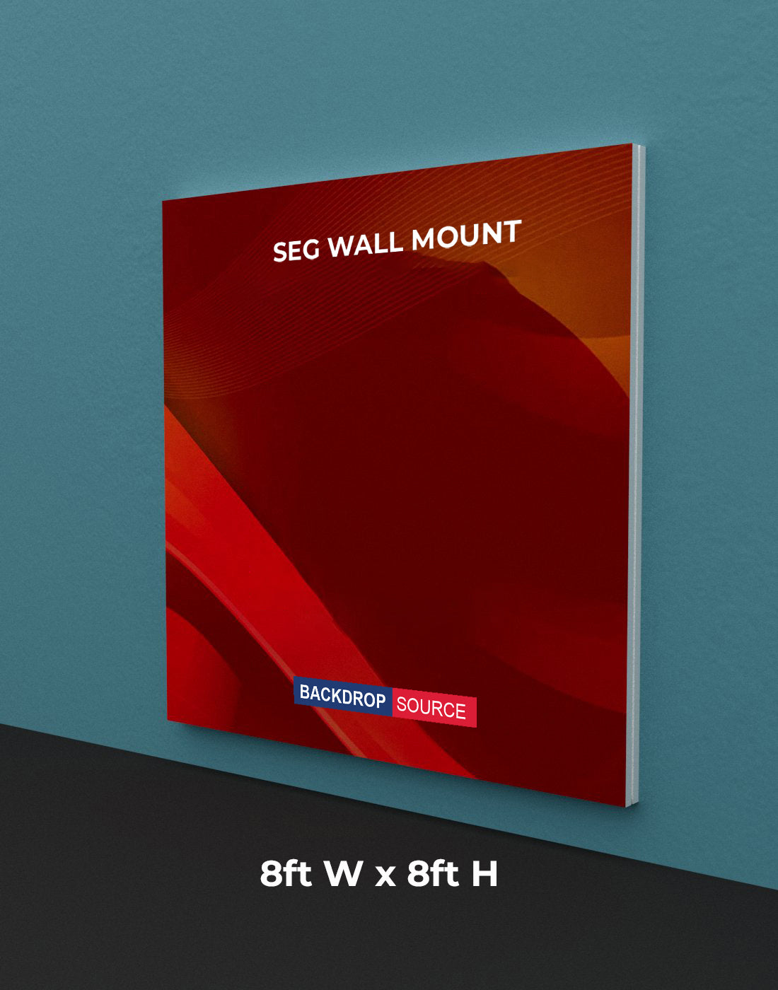Expositor de tela SEG montado en la pared
