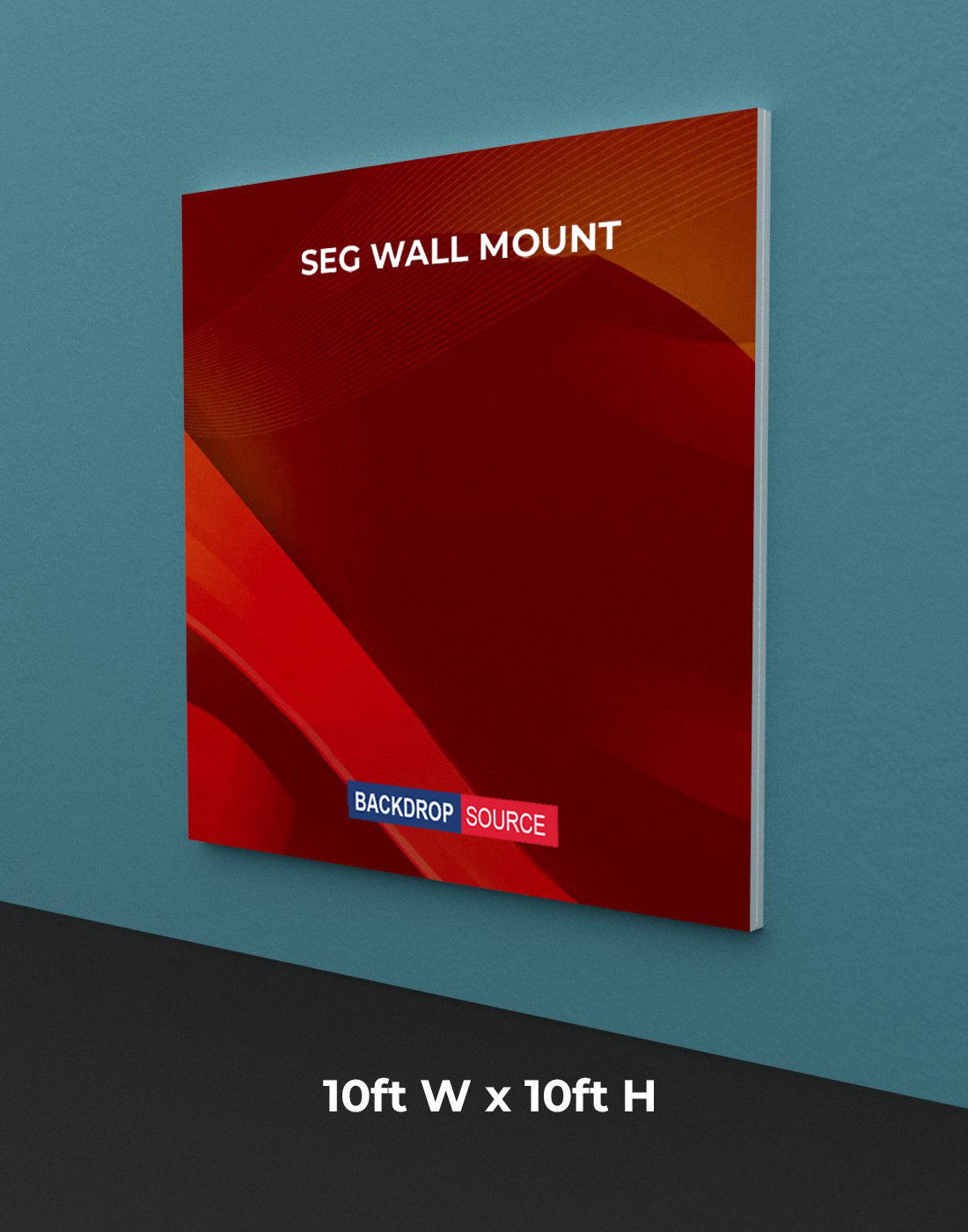 Expositor de tela SEG montado en la pared
