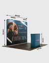 Kit de exhibición Exhibit Pro 3 en 1 recto de 3 m x 3 m con luces Illume