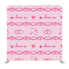 Set of hearts drawn with line and isolated on background Media wall - Backdropsource