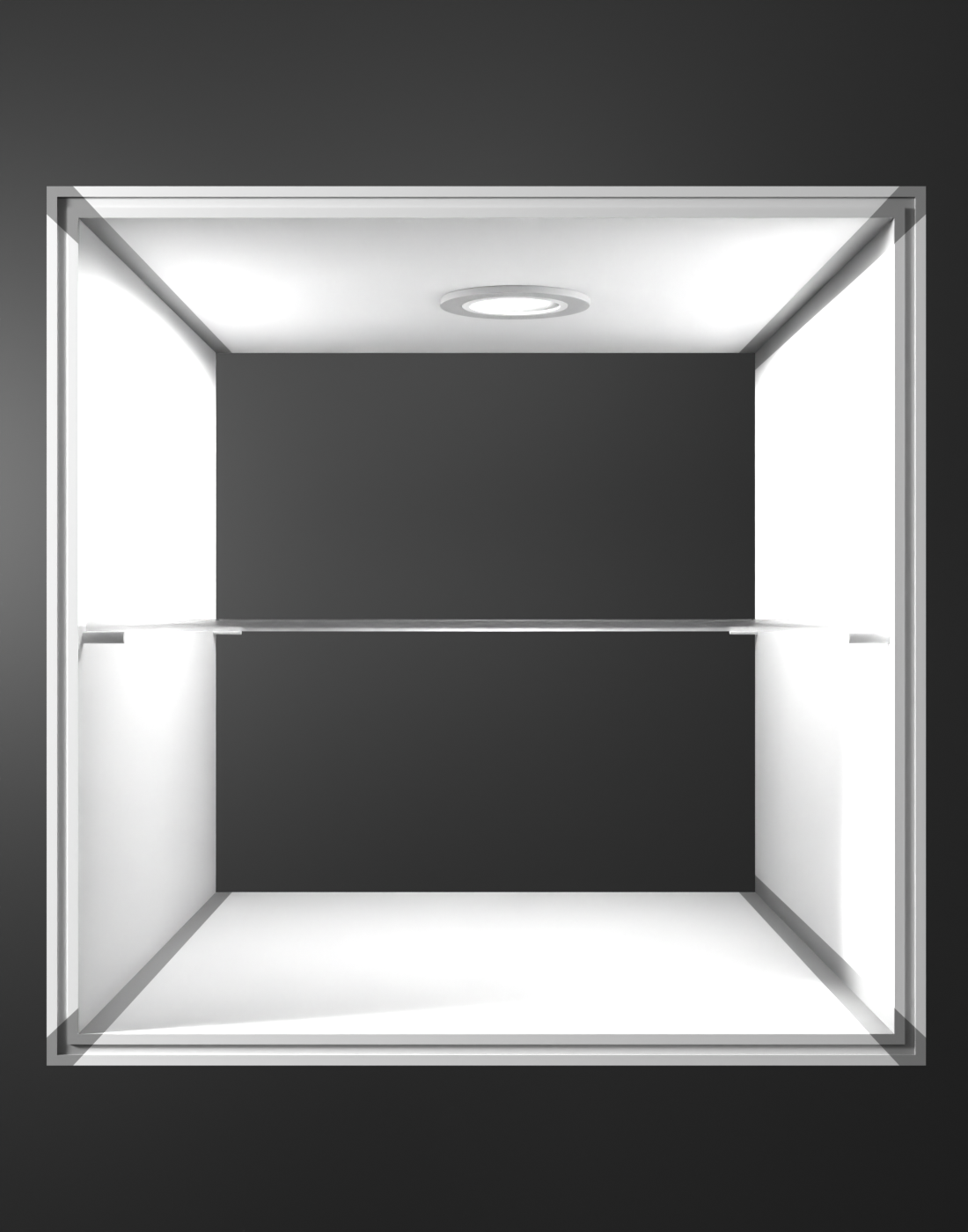 SEG Popup - Vitrina interior con anillo LED empotrado