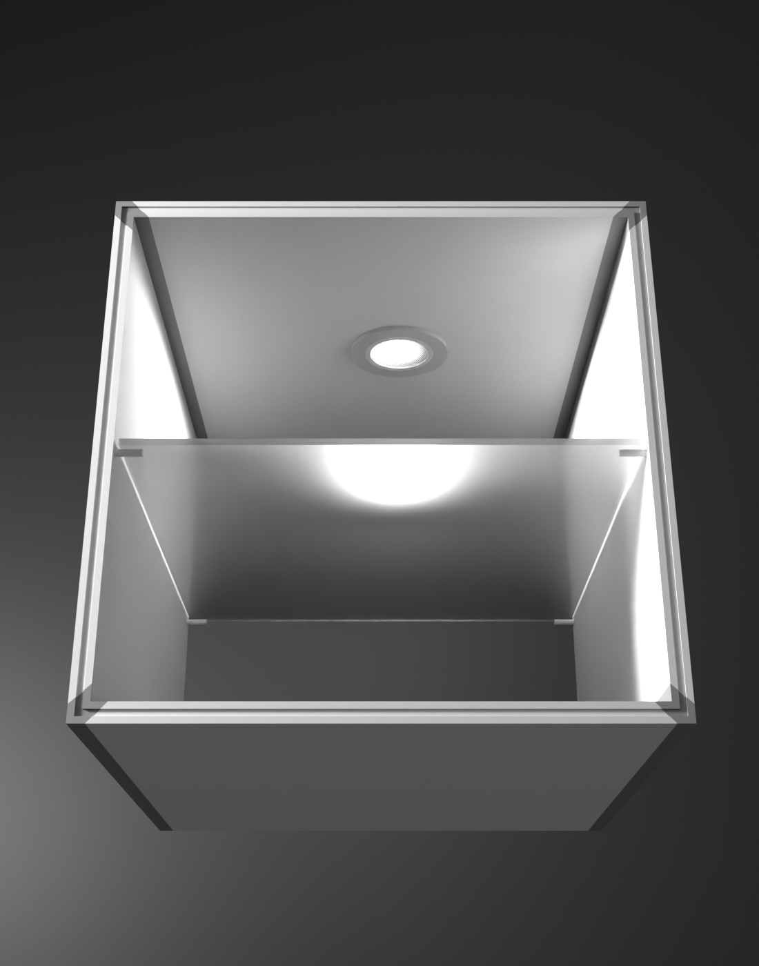 SEG Popup - Vitrina interior con anillo LED empotrado