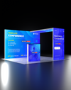 Exhibidor modular de caja de luz SEG de 3 metros para ferias comerciales - Modelo 1