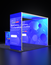Exhibidor modular de caja de luz SEG de 3 metros para ferias comerciales - Modelo 3