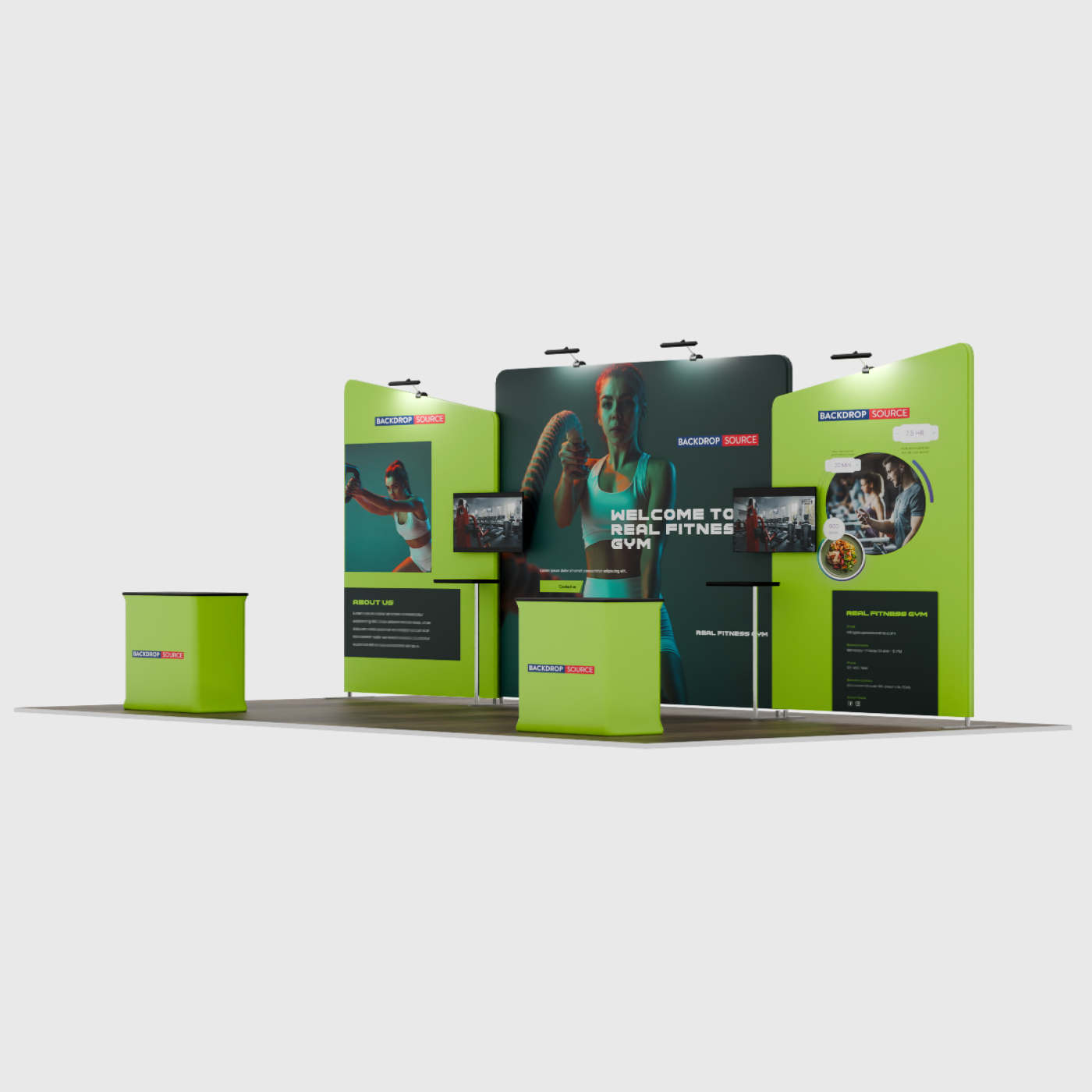 Portable Exhibit Display 20ft x 10ft - Model 6