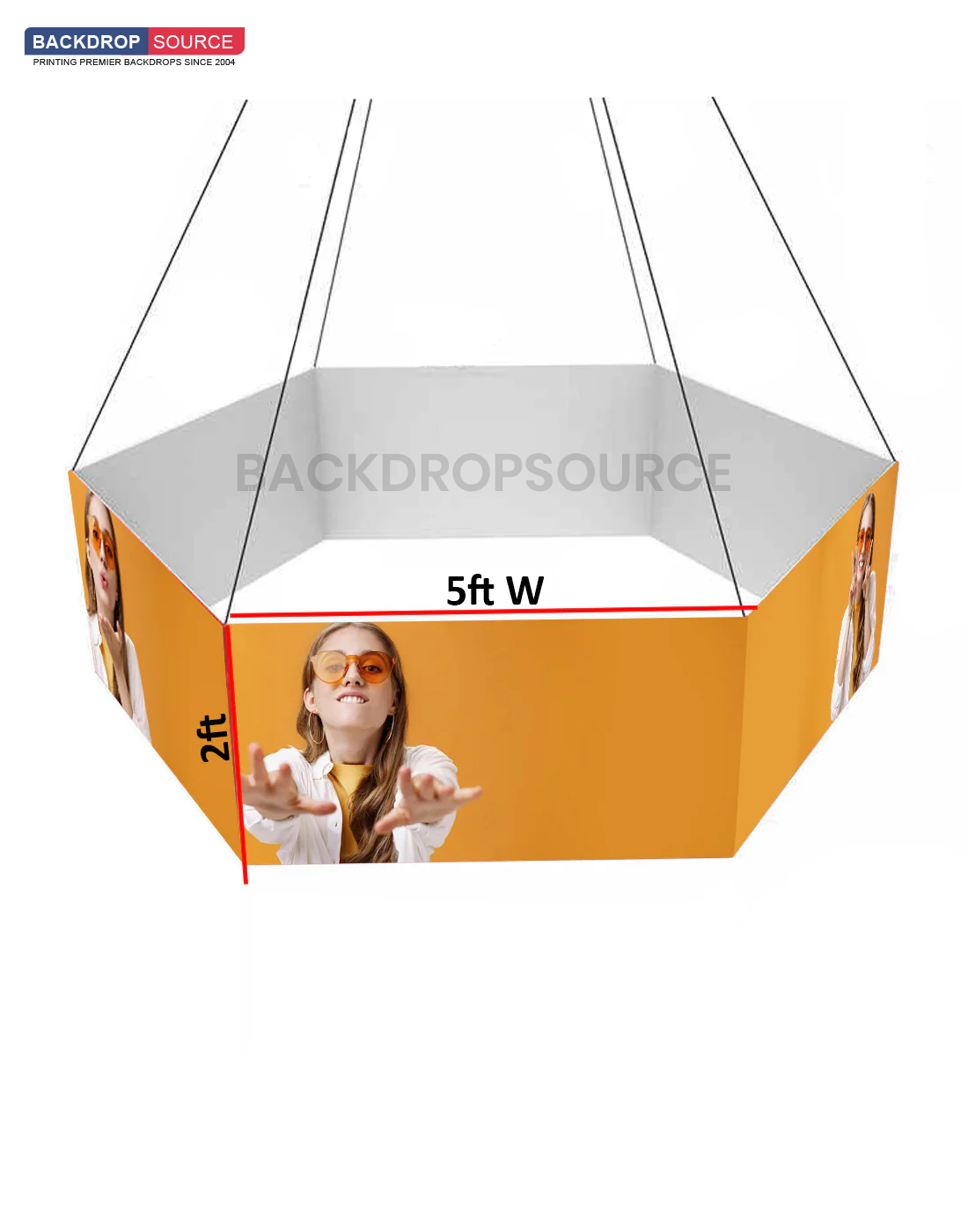 Banner colgante hexagonal Sky Tube