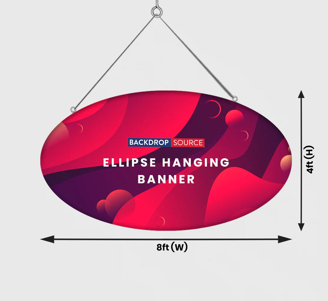 Banner colgante de elipse de Sky Tube