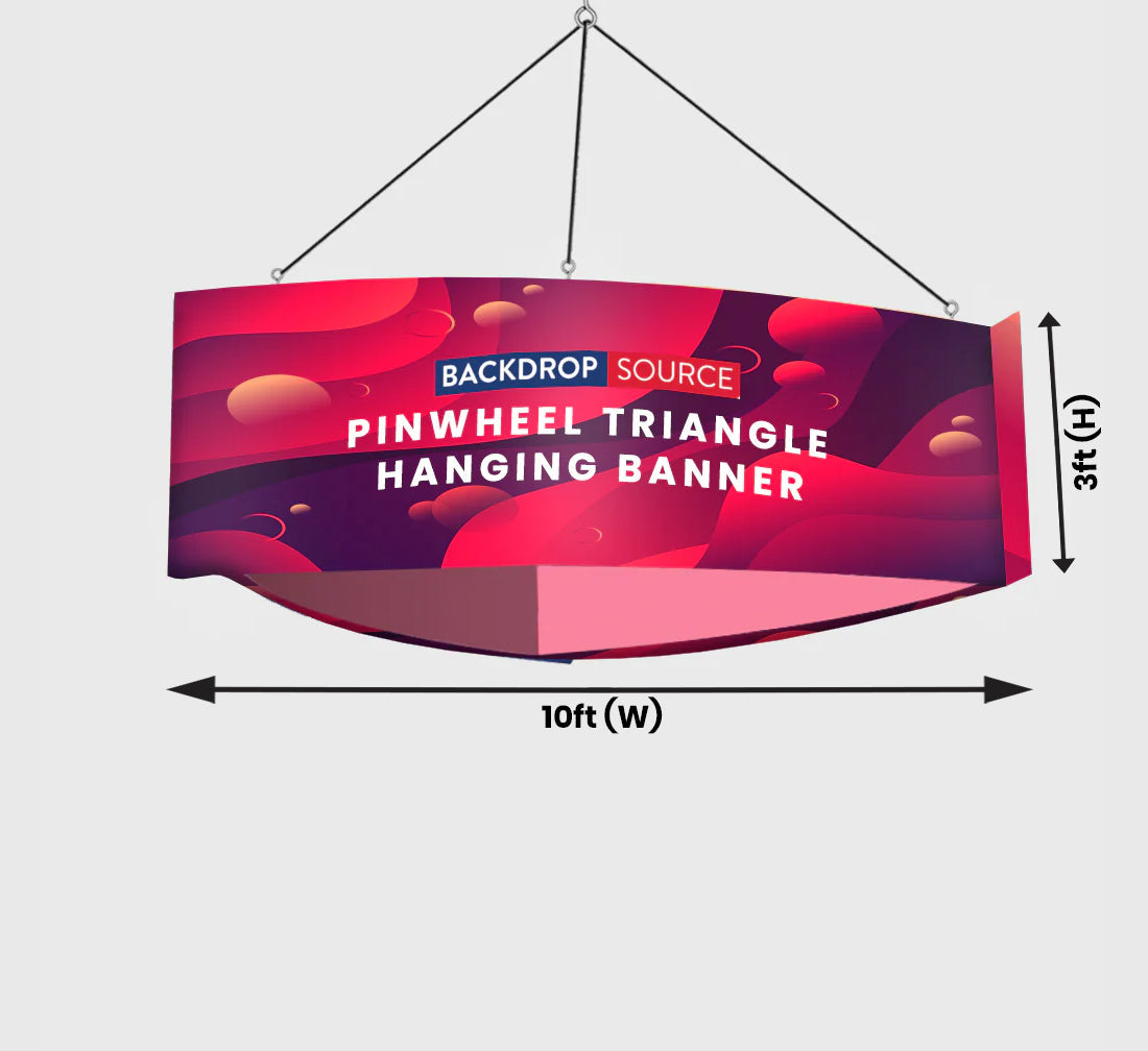 Banner colgante triangular de molinete de tubo de cielo