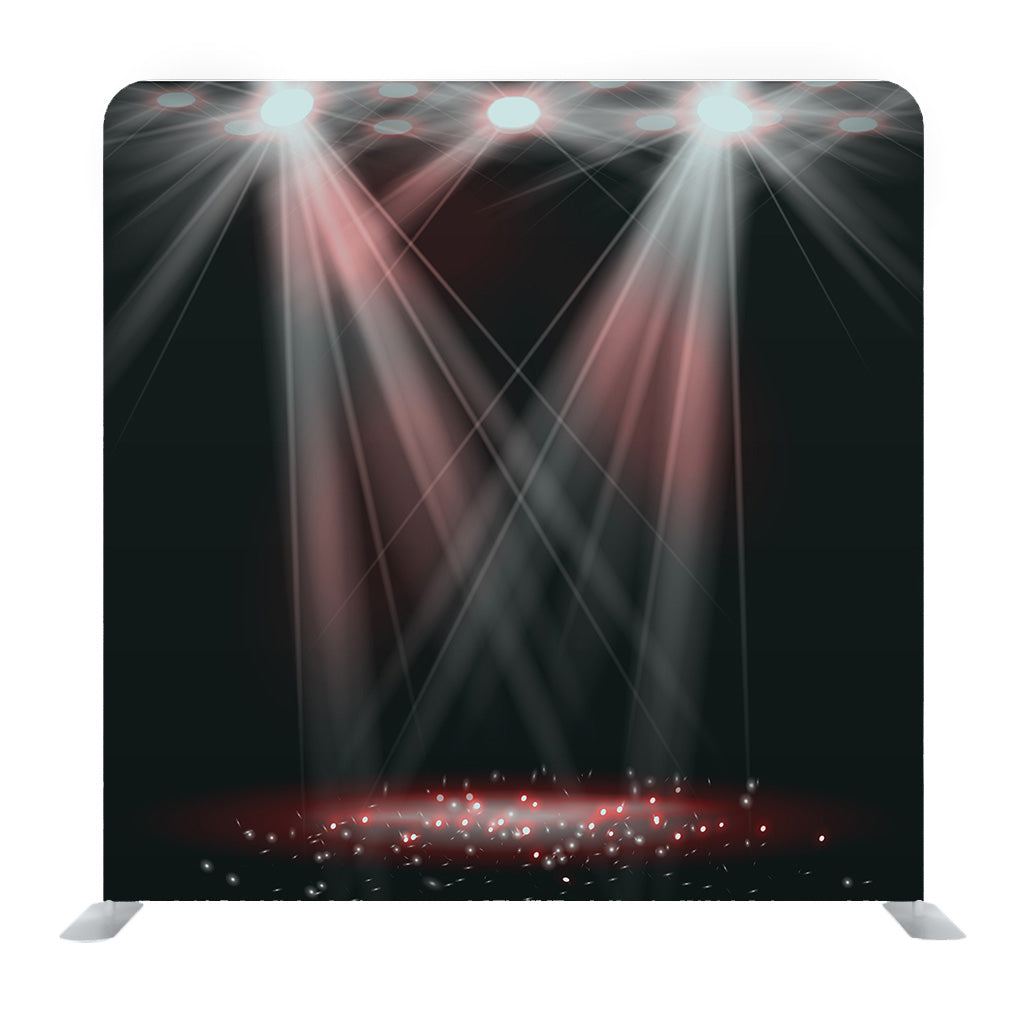 Spotlights on Stage With Smoke & Red Light Background Media Wall - Backdropsource
